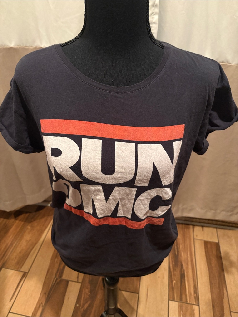 RUN DMC Graphic Tee - Black with Red & White Print